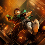 Demon Slayer Castelo Infinito onde assistir — Tanjiro em cena de ação do filme